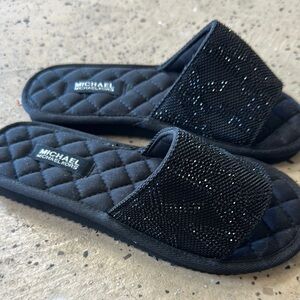 Michael Kors Sparkling Black Slides